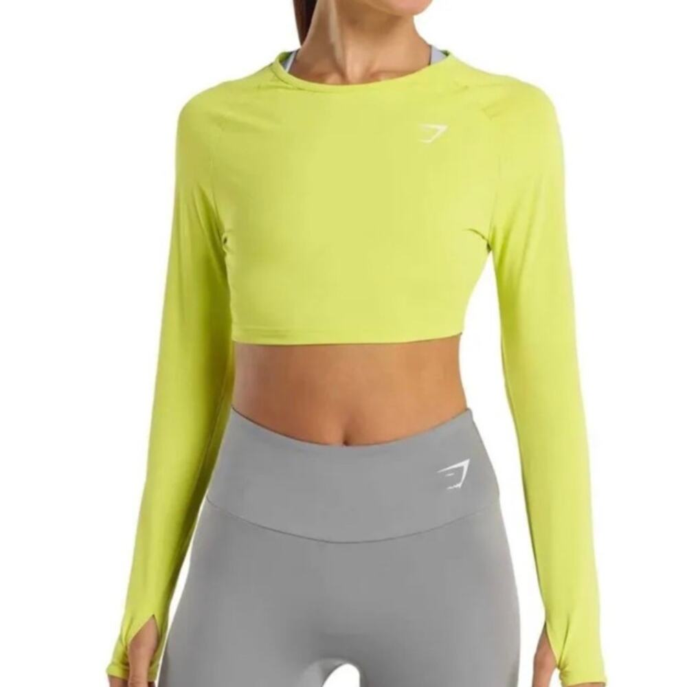 Gymshark Training Long Sleeve Crop Top sz xs